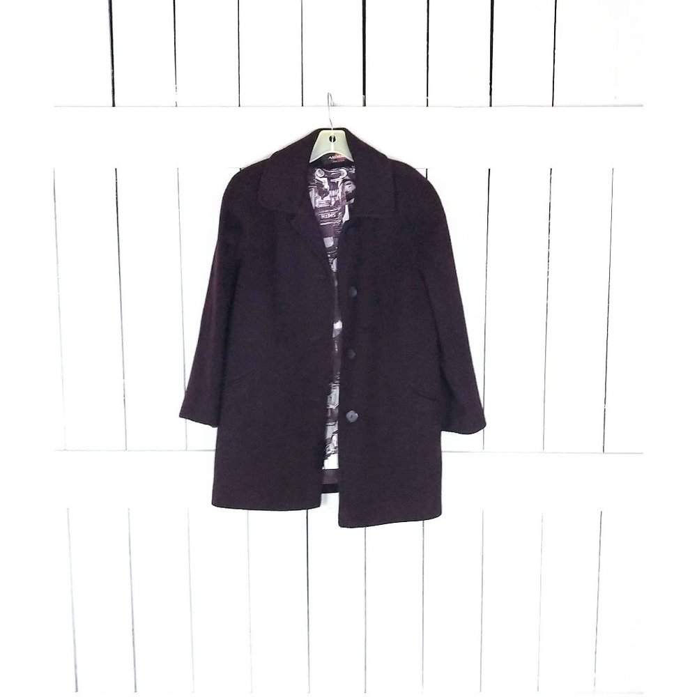 Vintage plum purple wool winter coat Alorna by Forstmann